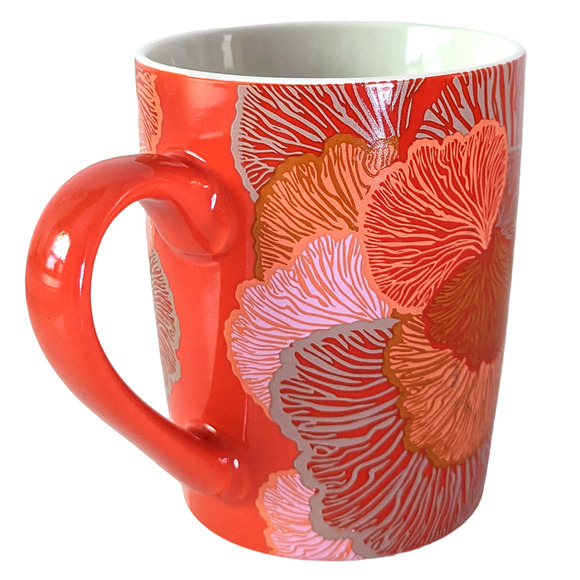 STARBUCKS 2021 Coral Red Mermaid Logo Coffee Mug Cup 10 Fluid Ounces Fl Oz - Picture 2 of 7